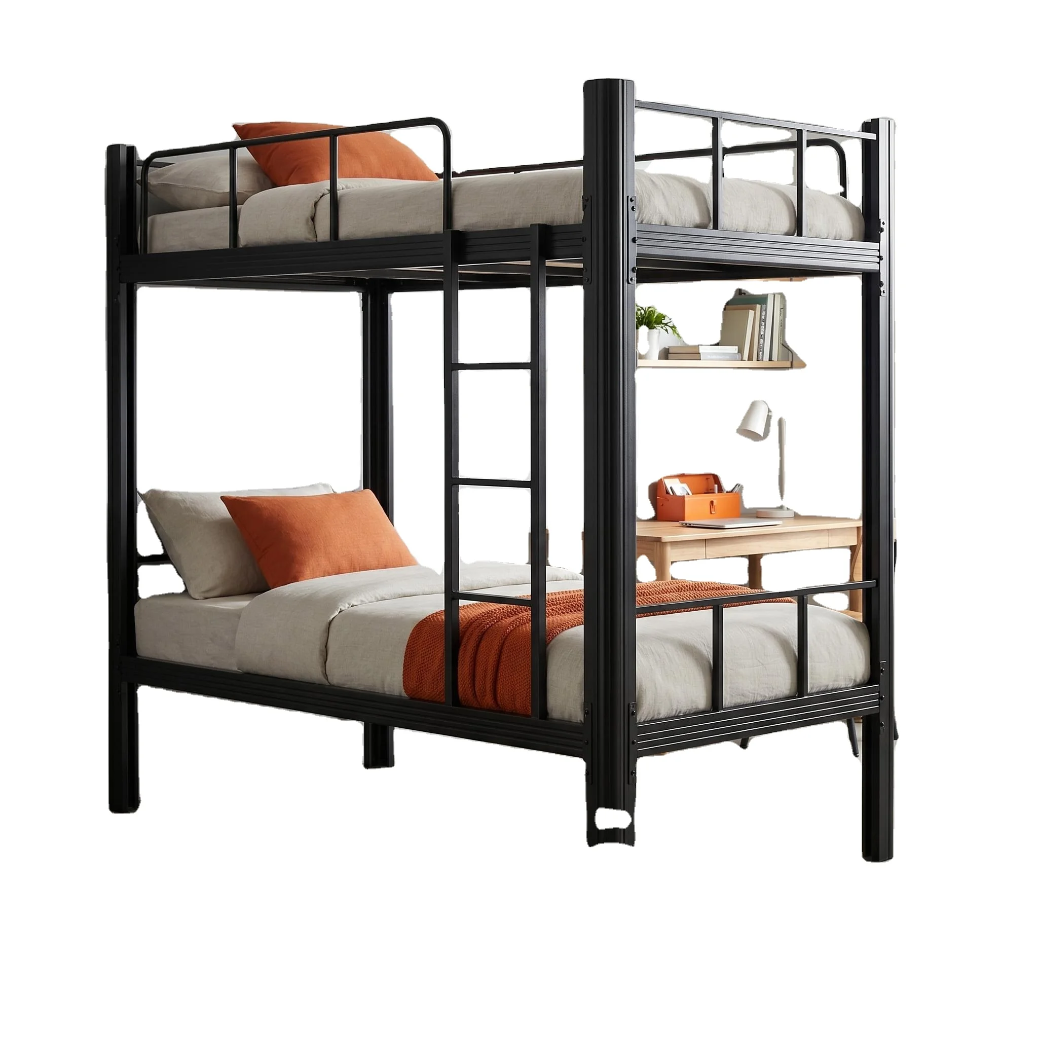 H35f30610064f482a8142fd4915a3bdc4s.webp Headtree Modern Adjustable Bunk Bed Twin Over Twin With Guardrail For School Dormitory And Small Apartment 3-year Warranty - Image 1