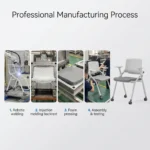 Modern Ergonomic Swivel Office Chair With Fixed Armrest And Backrest For Hotel,Classroom And School - Image 3