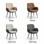 Modern Ergonomic Stackable Foldable Pu Leather Dining Chair With Micro-spring Cushion Seat And Metal Legs For Home & Hotel Use - Image 3