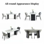 Modern Sintered Stone Dining Table With Carbon Steel Base Rectangular/round/extendable Home & Hotel Use Dining Furniture - Image 2