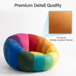 Modern Rainbow Petal Extendable Lazy Sofa Set Creative Rectangular Leisure Single Sofa Chair With Ottoman Living Room Furniture - Image 6