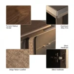Twilight Series Luxury Executive Office Desk,President Manager Desk With Matching File Cabinet,High-end Office Furniture Set - Image 5