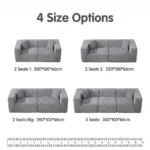 Fixed Style Straight Row Compressed Velvet Fabric Frameless Leisure Sofa Extendable Modular Modern Living Room Sofa Set - Image 4