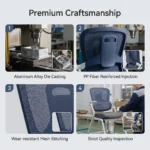 Modern Ergonomic Swivel Office Chair With Fixed Armrest And Backrest For Hotel,Classroom And School - Image 3