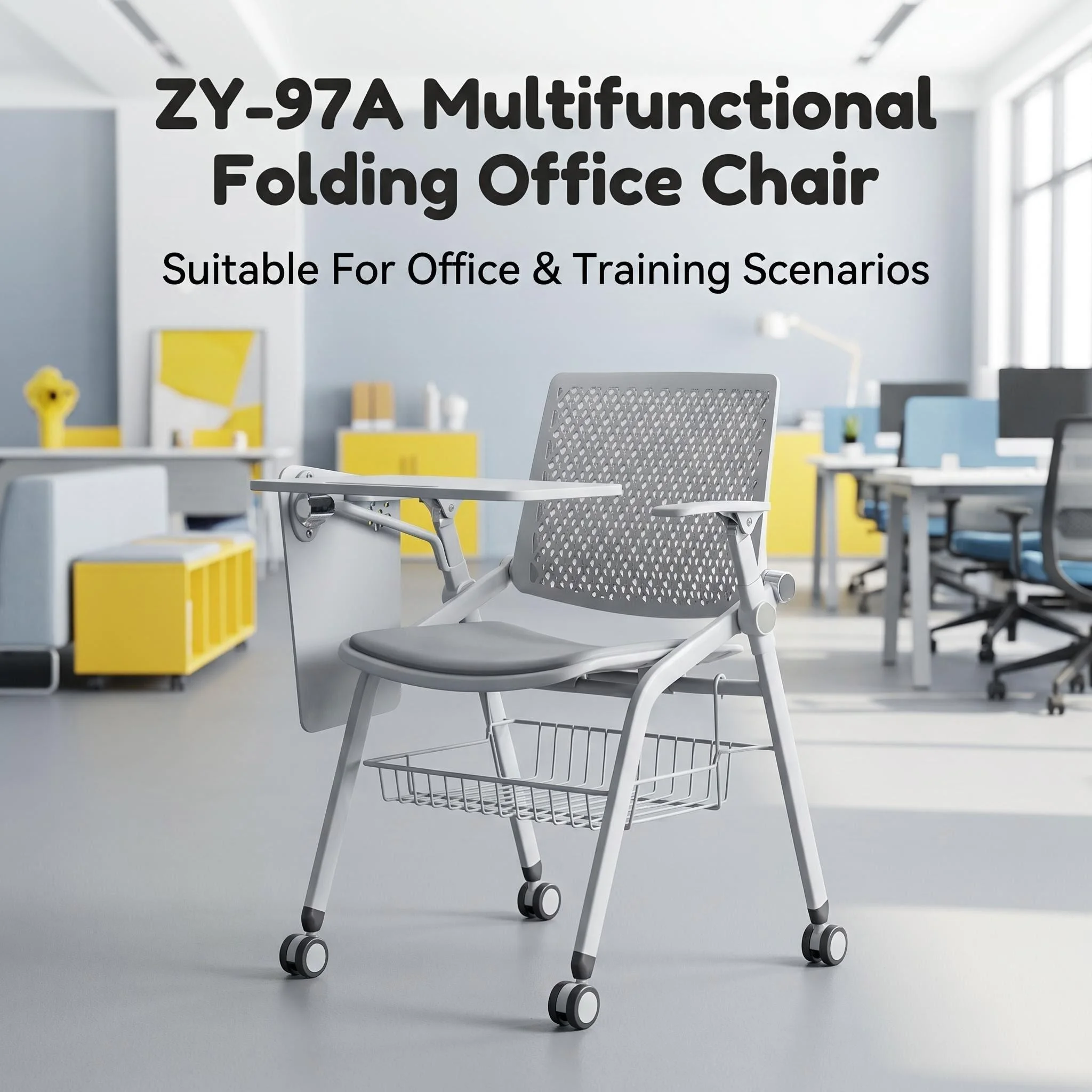 H3cdb34fc7856424fa451f56fb5f8a9d3f.webp Modern Ergonomic Swivel Office Chair With Fixed Armrest And Backrest For Hotel,Classroom And School - Image 1