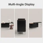 Modern Vanity Desk Drawers Adjustable Led Mirror Makeup Table Eco-friendly Mdf Dressing Table Storage Cabinet Hotel Living Room - Image 2