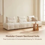 Modern Modular Compression Sofa Set Extendable Tufted Sectional Couch - Image 4
