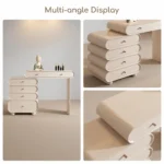 Modern Vanity Desk Drawers Adjustable Makeup Table Led Mirror Mdf Dressing Table Storage Cabinet For Hotel Living Room Bedroom - Image 2