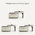 Modern Eco-friendly Durable Vanity Desk Drawers Adjustable Lighted Makeup Table Mdf Dressing Table Storage Cabinet Bedroom - Image 2