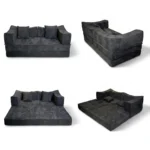 Ks002 Multifunction Compressible Lazy Sofa Bed Frameless Foldable Modular Velvet Dual-use Easy Shipping