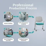 Modern Ergonomic Swivel Office Chair With Fixed Armrest And Backrest For Hotel,Classroom And School - Image 3