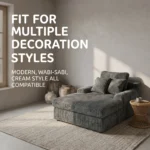 Modern Velvet Chaise Lounge Sofa Set Extendable Tufted Frameless Recliner With Pillows - Image 3
