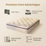 Wholesale Orthopedic Medium Memory Foam Hybrid Mattress 7-zone Individual Pocket Spring Rolled Box Noiseless Breathable Bedroom - Image 2