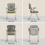 Modern Ergonomic Swivel Office Chair With Fixed Armrest And Backrest For Hotel,Classroom And School - Image 2