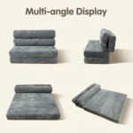 Transformable Foldable Compressible Sofa Bed Velvet Frameless Straight Lazy Sofa Shipping Modern Multifunctional Dual-use Set - Image 5