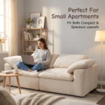 Ks010 Cloud Compressed Sofa Cotton Linen Fabric Boneless Straight Lazy Sofa Compressible Shipping Modern Minimalist Modular - Image 3