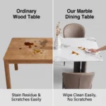 Modern Eco-friendly Sintered Stone Dining Table With Carbon Steel Base Rectangular/round/extendable Hotel Dining Room Furniture - Image 6