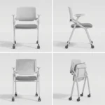 Modern Ergonomic Swivel Office Chair With Fixed Armrest And Backrest For Hotel,Classroom And School - Image 2
