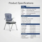 Modern Ergonomic Swivel Office Chair With Fixed Armrest And Backrest For Hotel,Classroom And School - Image 5