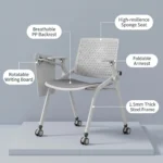 Modern Ergonomic Swivel Office Chair With Fixed Armrest And Backrest For Hotel,Classroom And School - Image 4