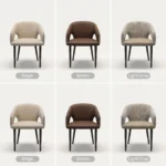 Modern Ergonomic Pu Leather Padded Stackable Dining Chair With Micro-spring Cushion Seat And Metal Legs - Image 4