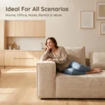 Ks009 Square Compressed Sofa,Linen Fabric Frameless Straight/l-shaped Couch,Vacuum Packed Minimalist Living Room Sofa - Image 2