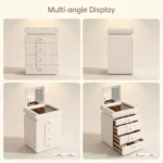 Modern Vanity Desk Drawers Adjustable Makeup Table Led Mirror Mdf Panel Dressing Table Storage Cabinet For Hotel Living Room - Image 2