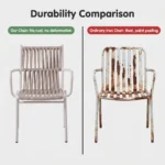 Modern Minimalist Rattan Aluminum Outdoor Furniture Set,Weather Resistant Waterproof Patio Bar Stool Chaise Lounge Coffee Table - Image 6