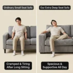 Modern Fabric Pull Out Sofa Bed L Shape Sectional Convertible Sleeper Sofa With Storage Ottoman For Living Room Guest Room - Image 5