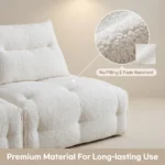 Modern Modular Compression Sofa Set Extendable Tufted Sectional Couch - Image 6