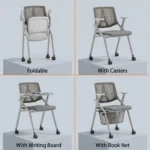Modern Ergonomic Swivel Office Chair With Fixed Armrest And Backrest For Hotel,Classroom And School - Image 2