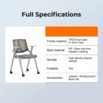 Modern Ergonomic Swivel Office Chair With Fixed Armrest And Backrest For Hotel,Classroom And School - Image 5