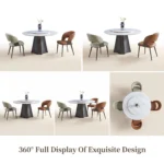 Modern Durable Sintered Stone Dining Table With Carbon Steel Base Rectangular/round/extendable Home & Hotel Use Dining Furniture - Image 2