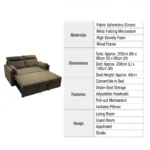 Factory Direct Modern Convertible Foldable Sleeper Sofa Bed For Small Apartments Living Rooms & Bedrooms - Image 4