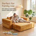 Bird Nest Bed Transformable Compression Sofa Velvet Frameless Straight Sofa Bed Compressible Shipping Modern Dual-use Lazy Sofa - Image 3