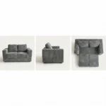Block Convertible Compressed Sofa Bed,Velvet Frameless Straight Sleeper Couch,Vacuum Packed Modern 2-in-1 Sofa - Image 4