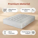 Wholesale Orthopedic Memory Foam Hybrid Mattress 7-zone Individual Pocket Spring Modern Bedroom Roll-packed - Image 5