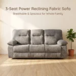 Power Recliner Sofa Set,Breathable Fabric & Tech Faux Leather Optional,1 Seater 2 Seater 3 Seater Electric Recliner Sofa