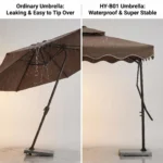 Heavy Duty Patio Umbrella,Waterproof Polyester,Thickened Aluminum Pole,Uv Resistant Outdoor Garden Commercial Sunshade - Image 6