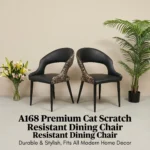Bold Futuristic Foldable Ergonomic Stackable Modern Pu Leather Padded Dining Chair With Micro-spring Cushion Seat And Metal Legs - Image 4