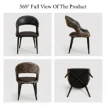 Bold Futuristic Foldable Ergonomic Stackable Modern Pu Leather Padded Dining Chair With Micro-spring Cushion Seat And Metal Legs - Image 2