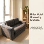 Modern Foldable Compression Sofa Bed Set Extendable Tufted Multi-functional Convertible Loveseat - Image 2