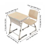 Modern Eco-friendly Adjustable Primary School Desk And Chair Set For Classroom Use In Preschool - Image 3