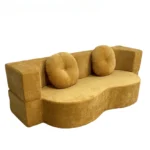 Peanut Transformable Compressible Lazy Sofa Velvet Frameless Straight Sofa Bed Modern Irregular Easy Shipping