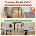 Modern Eco-friendly Sintered Stone Dining Table With Carbon Steel Base Rectangular/round/extendable Hotel Dining Room Furniture - Image 6