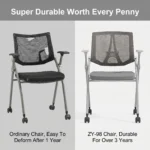 Modern Ergonomic Swivel Office Chair With Fixed Armrest And Backrest For Hotel,Classroom And School - Image 6