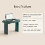 Modern Vanity Desk Drawers Adjustable Led Mirror Makeup Table Mdf Dressing Table Storage Cabinet For Hotel Living Room - Image 5