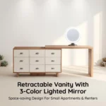 Modern Vanity Desk Drawers Adjustable Makeup Table Led Mirror Mdf Dressing Table Storage Cabinet For Hotel Living Room Bedroom