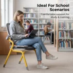 Modern Ergonomic Swivel Office Chair With Fixed Armrest And Backrest For Hotel,Classroom And School - Image 6