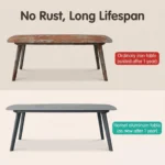 Modern Minimalist Rattan Aluminum Outdoor Furniture Set,Weather Resistant Waterproof Patio Bar Stool Chaise Lounge Coffee Table - Image 6